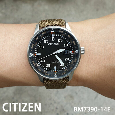 Citizen BM7390-14E Eco-Drive Fabric Bracelet Men's Watch 42mm | eBay
