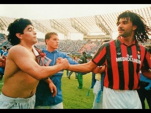 Napoli-Milan 1-1 MARADONA, GULLIT 6ª giornata Andata 21-10-1990 - YouTube