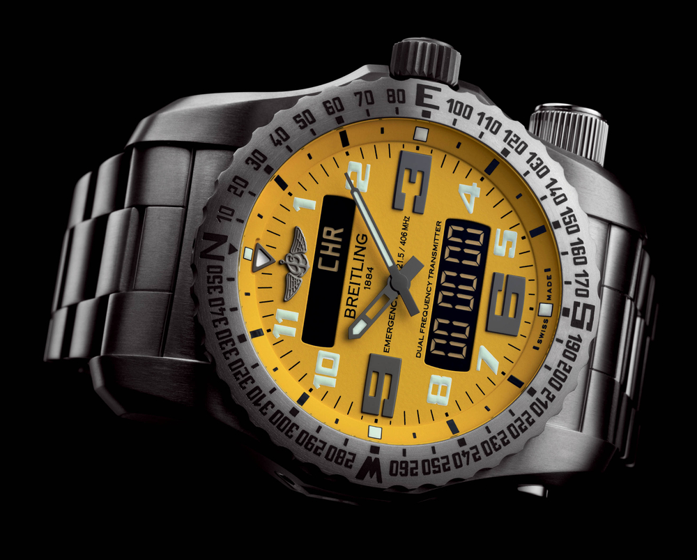La Cote des Montres: The Breitling Emergency II watch - The world's first  wristwatch with a dual frequency locator beacon