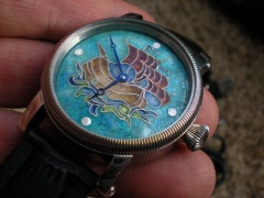 Fregata  enamel cloisonne dial watch.