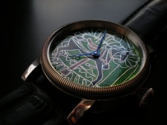 Carousels Horse  enamel cloisonne dial watch.