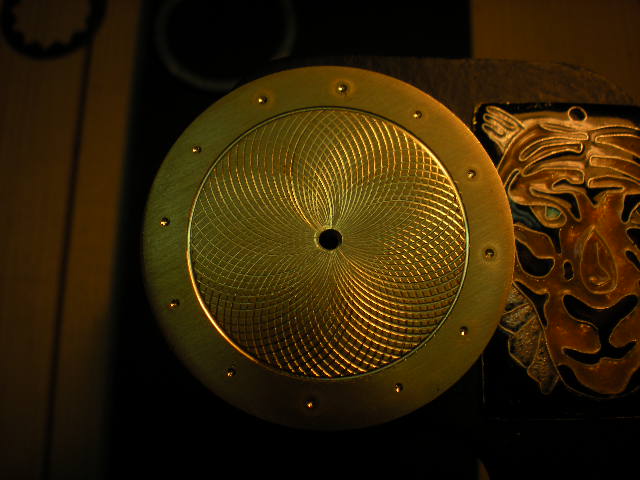 Handmade guilloche watch dial.  Leszek Kralka