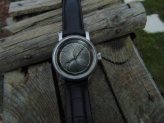 Hand guilloche watch dial.
