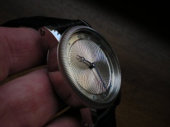 Hand guilloche watch dial. Diameter 36 mm. Made by Leszek (L/K)