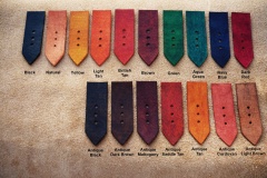 Próbki kolorów skór i nici