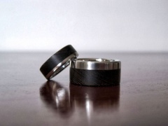 Obrączki z drewna wenge