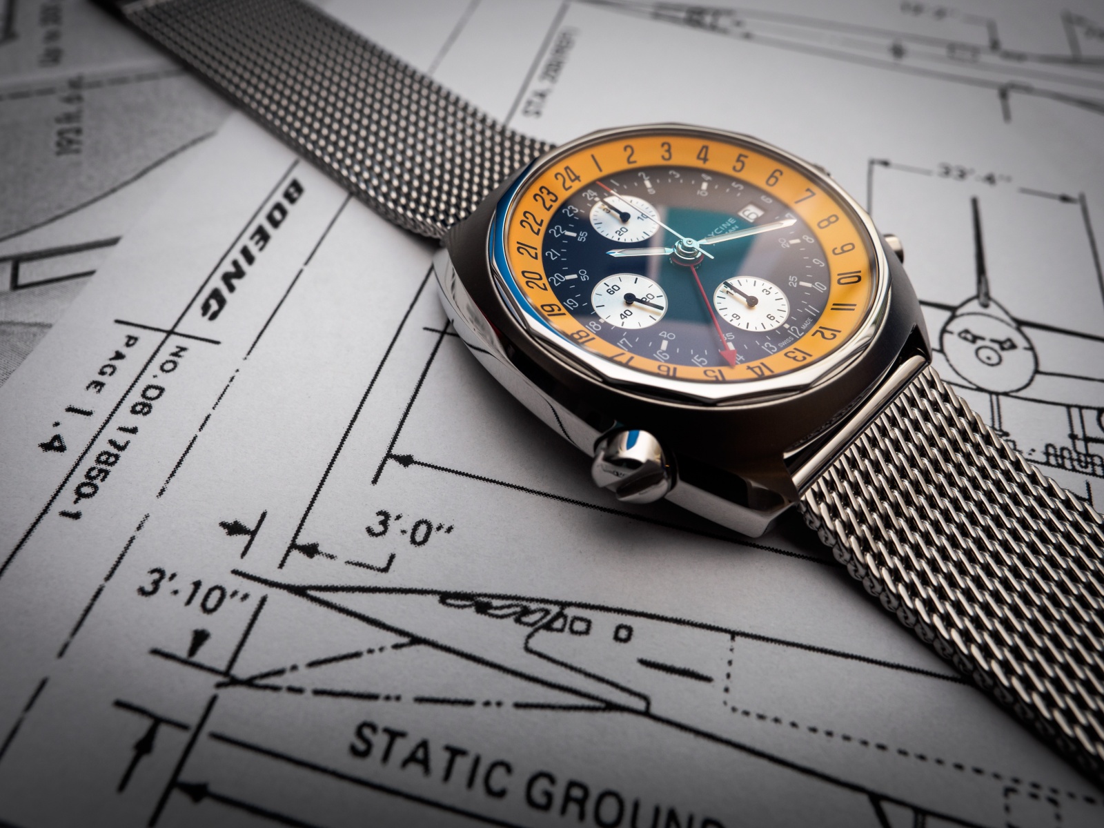 GLYCINE SST CHRONO REF. 3902.186