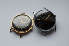 Dwa Kirowskije "de luxe", obie wersje z czarną tarczą