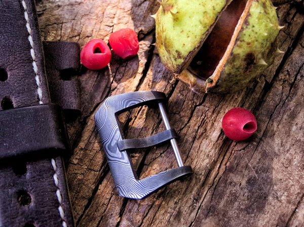 Klamra z damastu na pasek 22mm