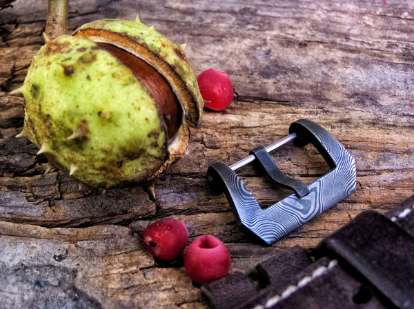 Klamra z damastu na pasek 22mm