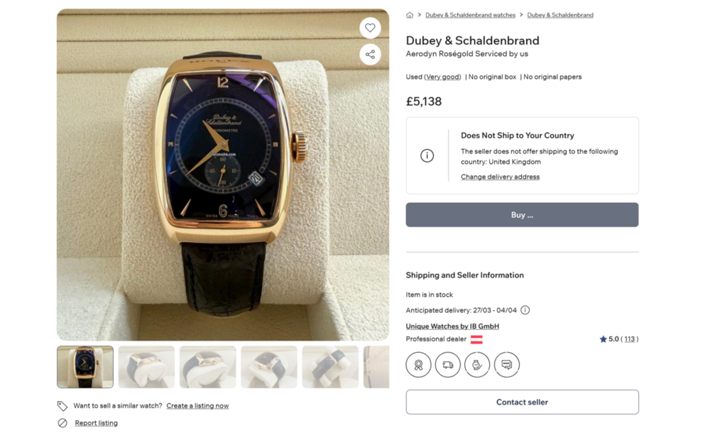 Screenshot 2025-03-25 at 16-59-26 Dubey & Schaldenbrand Aerodyn Roségold Serviced by us for £5 138 for sale from a Trusted Seller on Chrono24.png